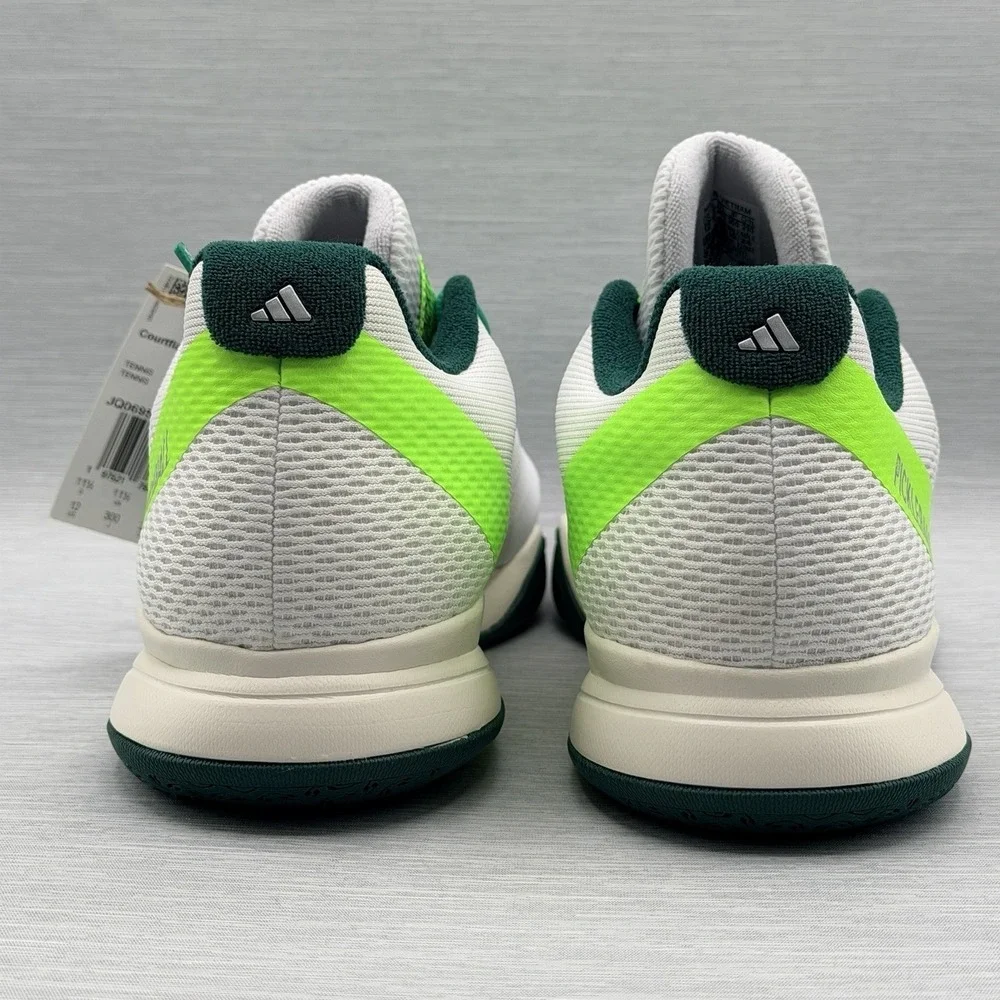 Adidas Men's 12 Pickleball  Shoes White Green Courtflash Tennis HC JQ0695